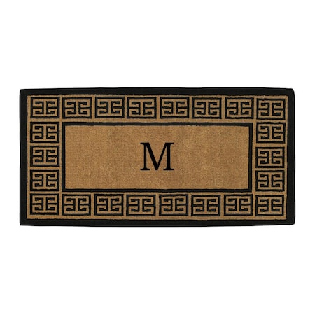 Calloway Mills Monogram Door Mat, Natural, Black, 36 in W x 72 in L 180093672M